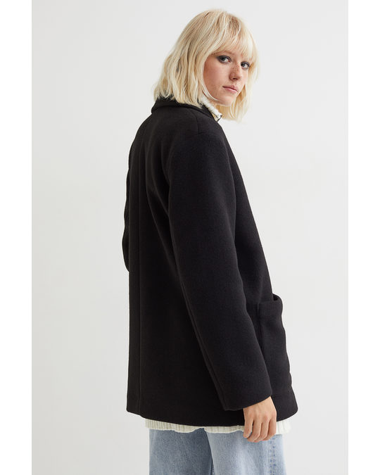 H&M Oversized Coat Black