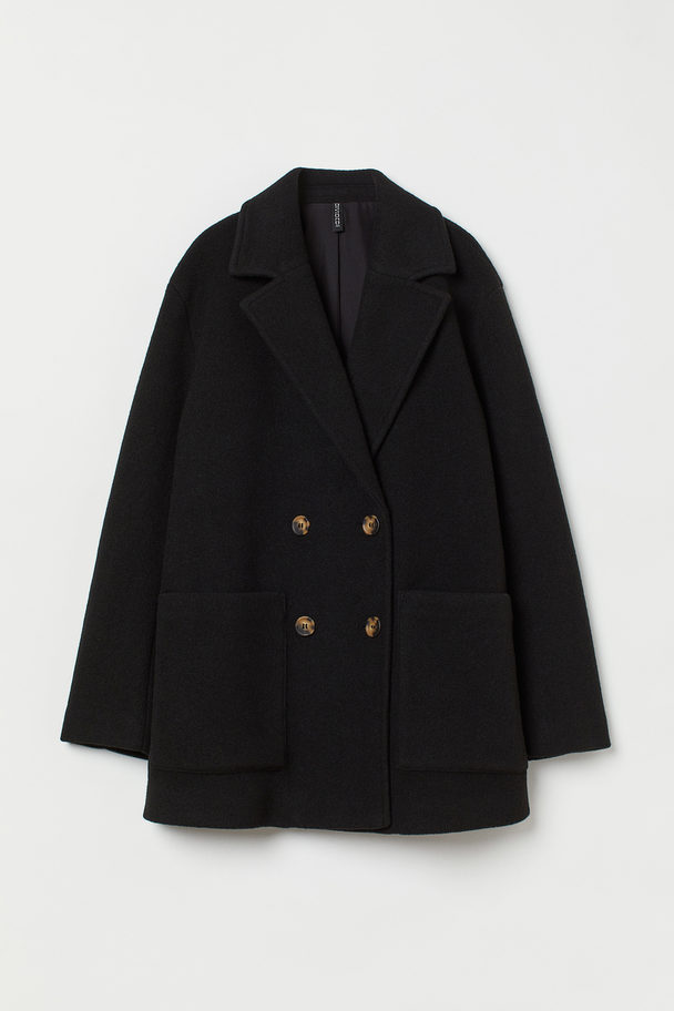 H&M Oversized Coat Black