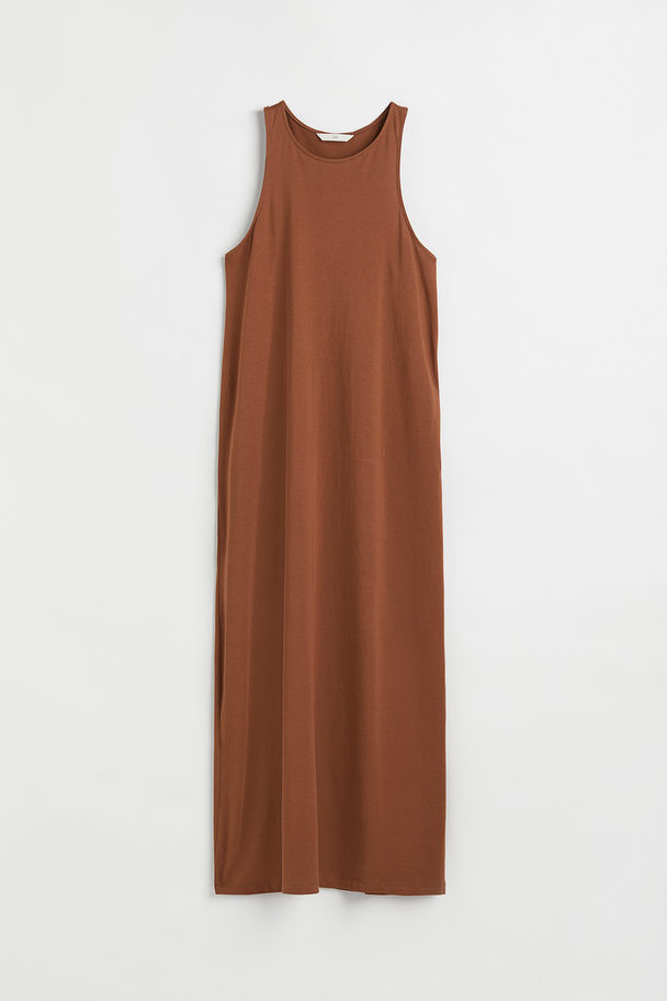 H&M Sleeveless Jersey Dress Brown