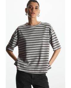 Relaxed-fit Striped T-shirt Grey