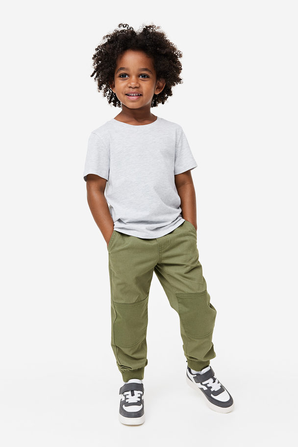 H&M Joggers With Reinforced Knees Khaki Green