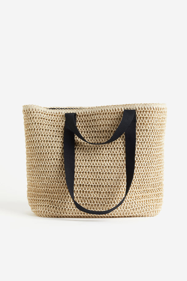 H&M Straw Shopper Beige