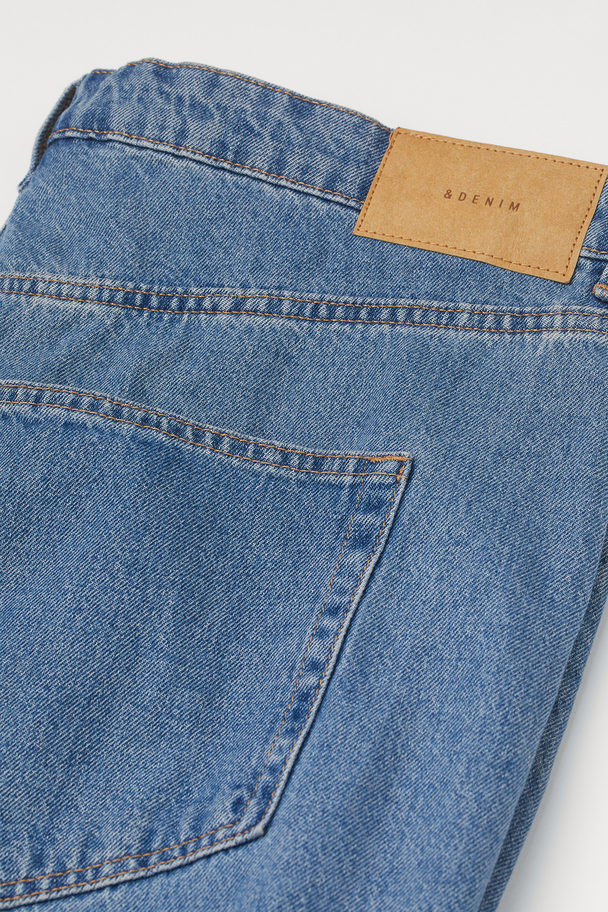 H&M H&m+ Mom Loose-fit Ultra High Jeans Denim Blue