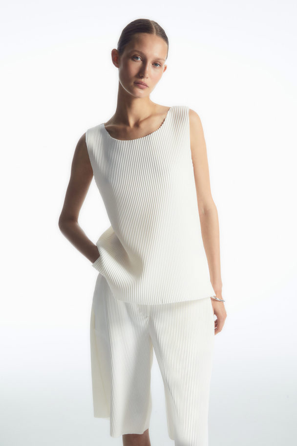 COS Ribbed Tank Top Ivory