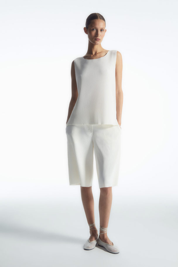 COS Ribbed Tank Top Ivory