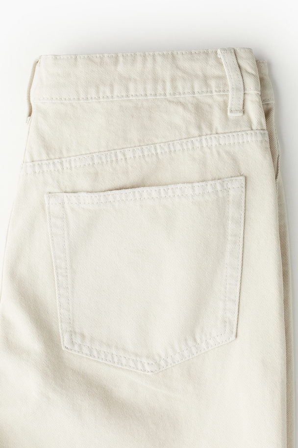 H&M Low Denim Shorts Hellbeige