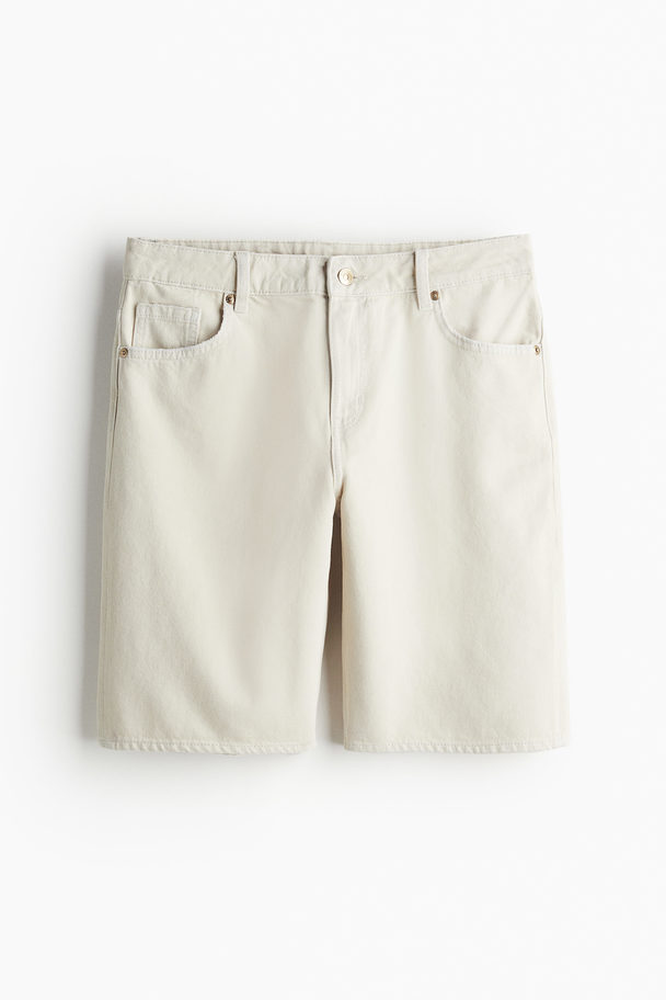 H&M Low Denim Shorts Hellbeige