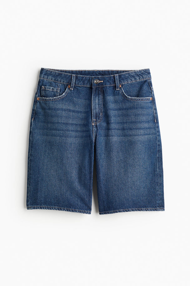 H&M Low Denim Shorts Denimblau