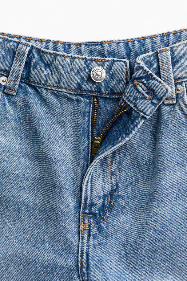 H&M Jeansshorts Low Ljus Denimblå