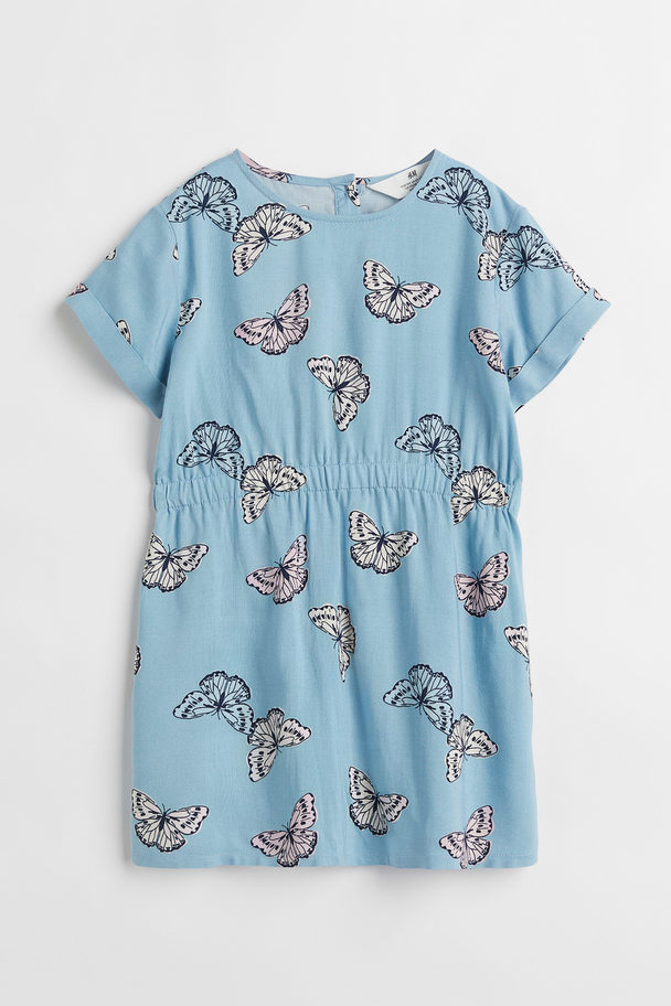 H&M Patterned Dress Blue/butterflies