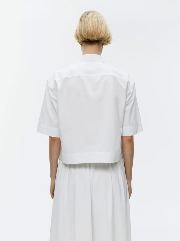 ARKET Short-sleeve Cotton Shirt White