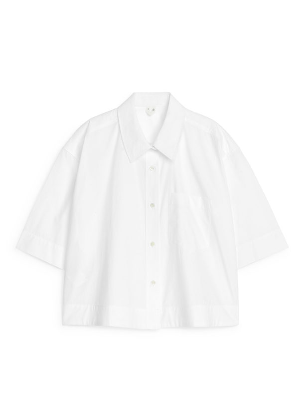 ARKET Short-sleeve Cotton Shirt White