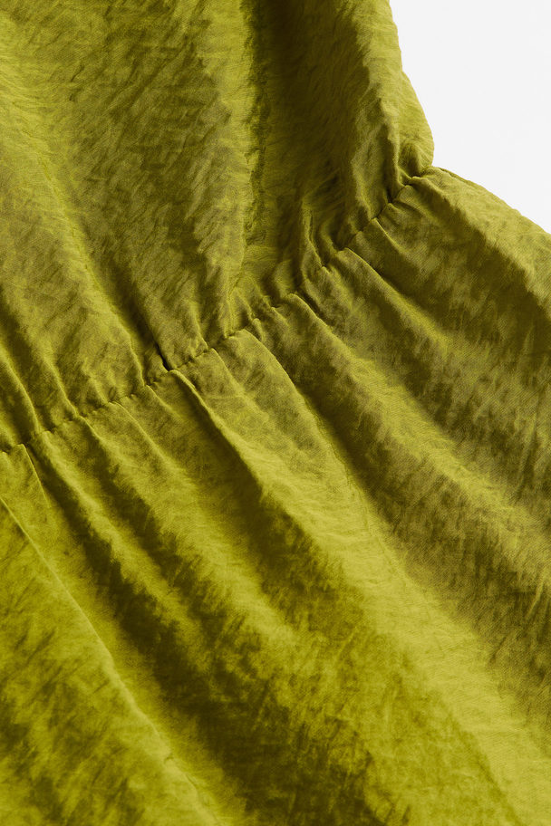 H&M Neckholderkleid Olivgrün