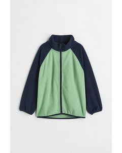 Fleece Jacket Light Green/dark Blue