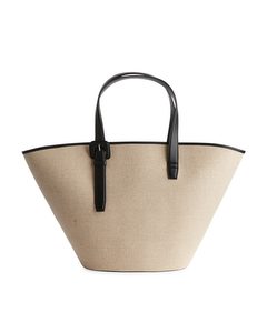 Large Canvas Tote Beige