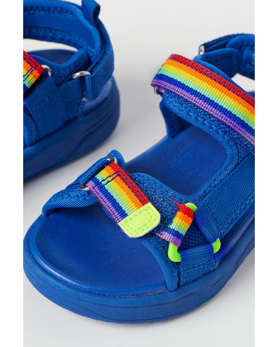 H&M Scuba Sandals Blue/rainbow-coloured