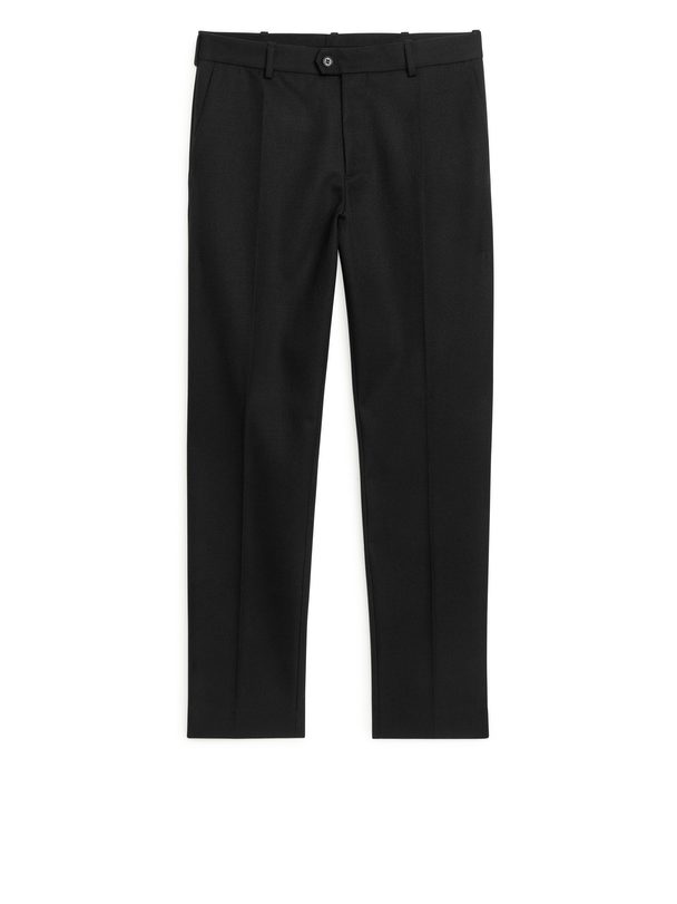 ARKET Wool-blend Twill Trousers Black