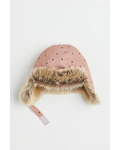 Water-repellent Hat Pink/spotted