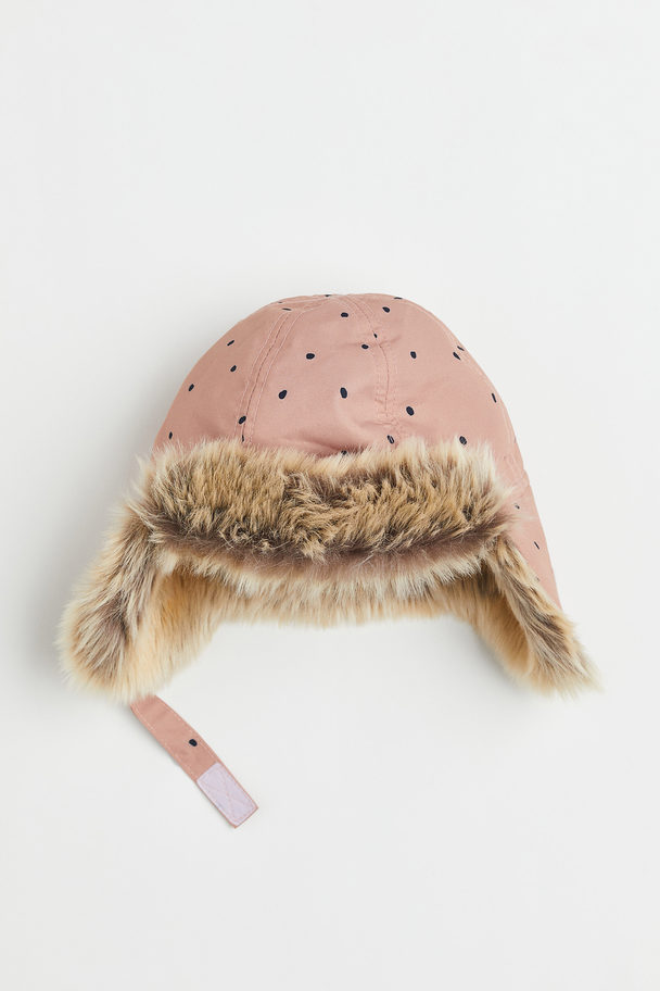 H&M Water-repellent Hat Pink/spotted
