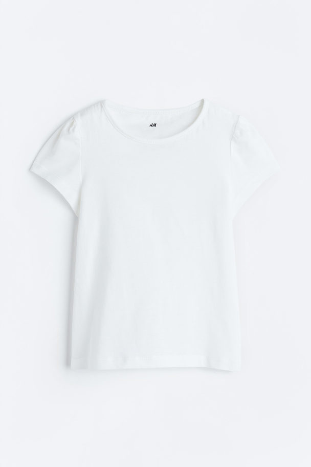 H&M Shirt aus Baumwolljersey Weiß