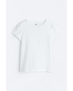 Shirt aus Baumwolljersey Weiß