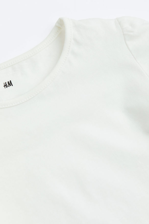 H&M Shirt aus Baumwolljersey Weiß