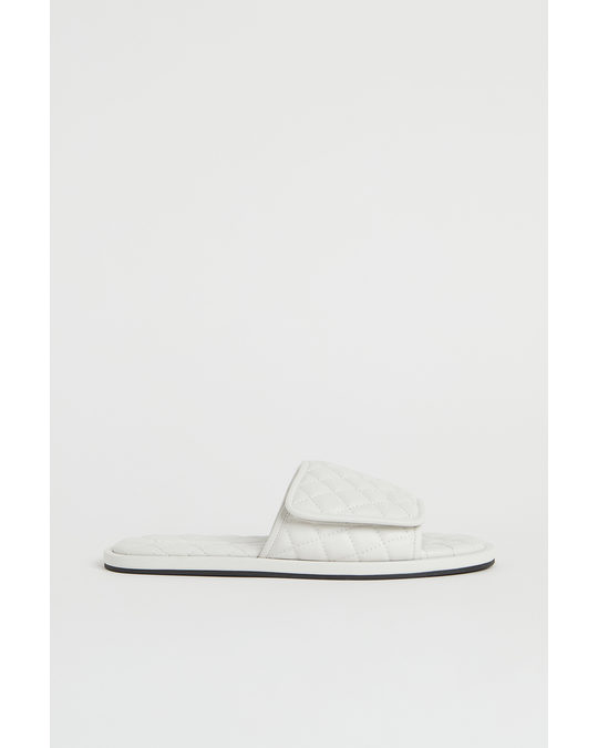 H&M Quilted Slippers White
