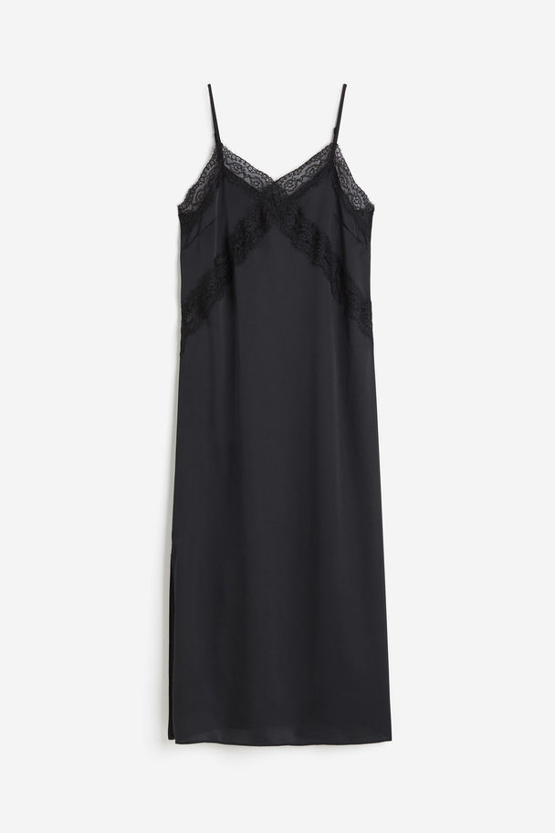 H&M Satin Nightslip Black