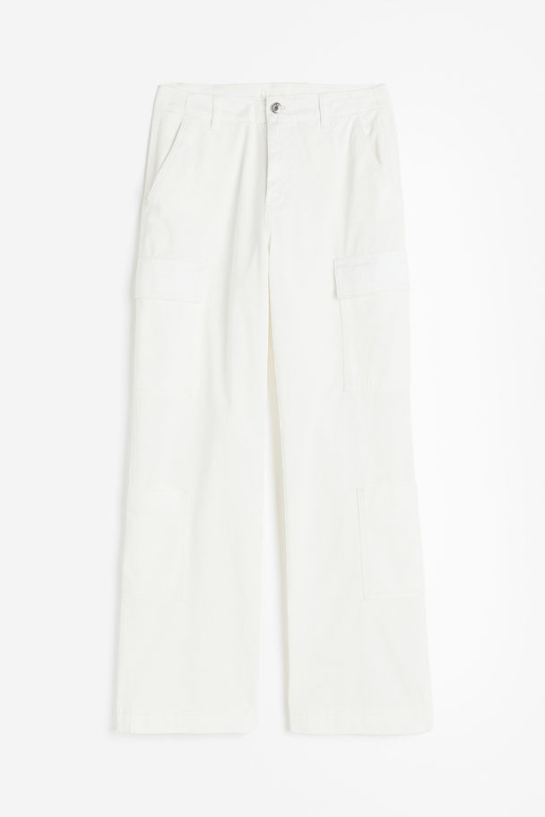H&M Cargo Trousers White