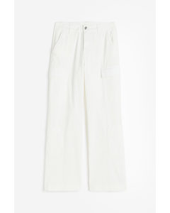 Cargo Trousers White