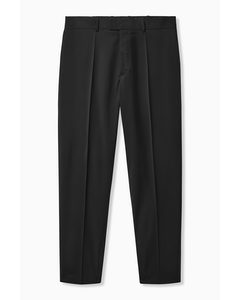 Regular-fit Contrast Wool Trousers Black / Grey