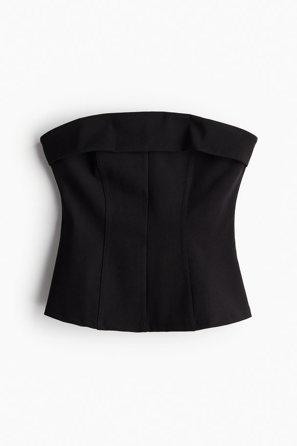 H&M Bandeau-Top Schwarz