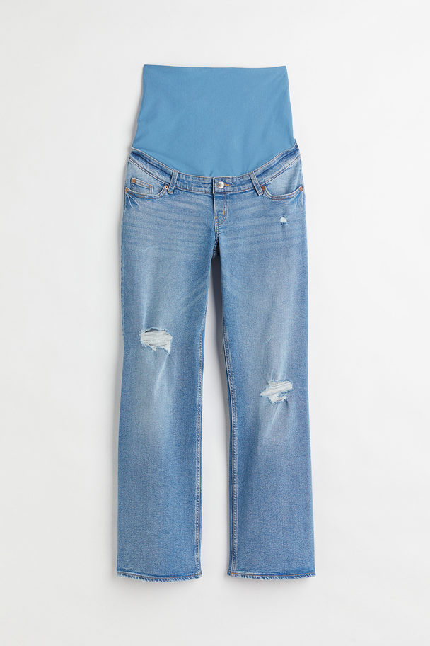 H&M Mama Wide High Jeans Licht Denimblauw