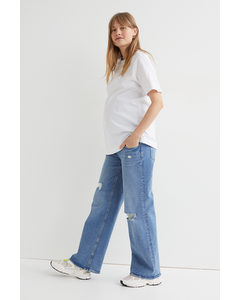 MAMA Wide High Jeans Hellblau