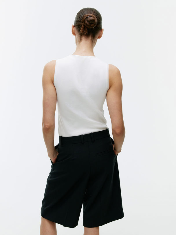 ARKET Mock-neck Sleeveless Top White