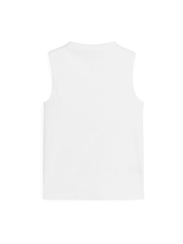 ARKET Mock-neck Sleeveless Top White