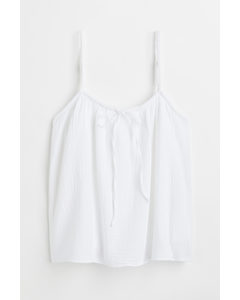 Bow-detail Strappy Top White