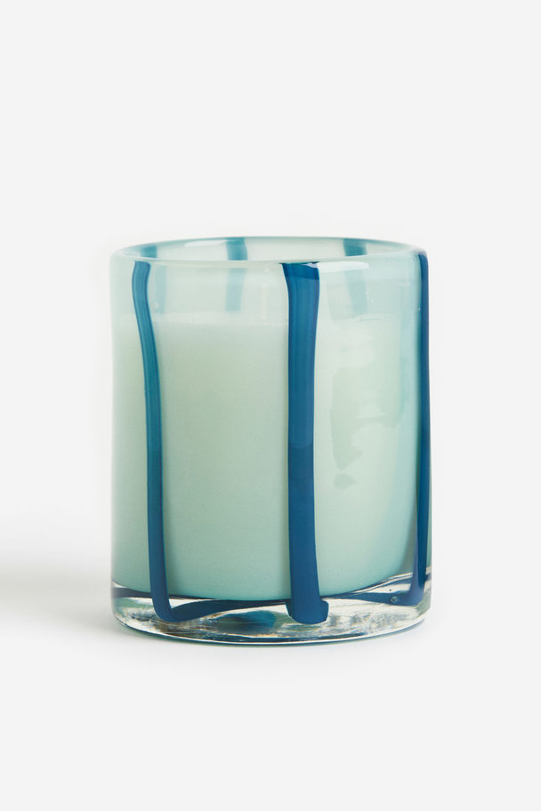 H&M HOME Scented Candle In Glass Holder Turquoise/evergreen Forest