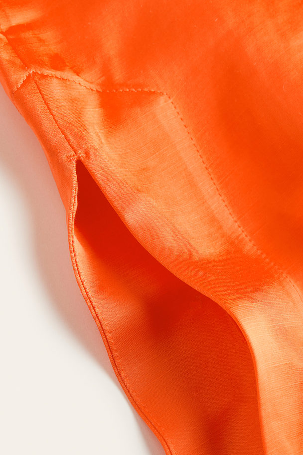 H&M Kaftankleid aus Satin Orange