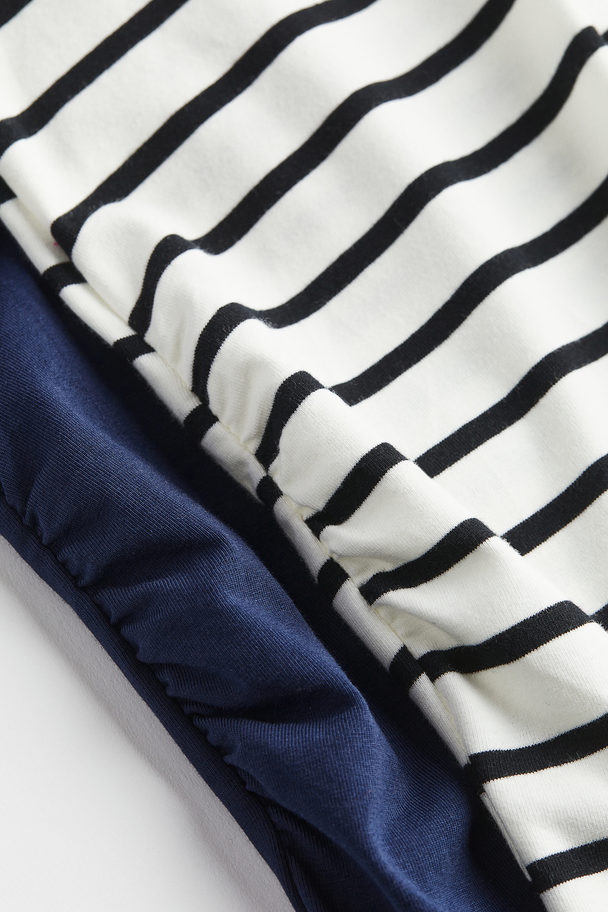 H&M Mama 2-pack Cotton T-shirts Dark Blue/striped
