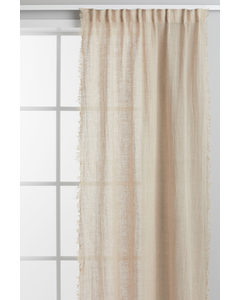 2-pack Linen Curtain Lengths Light Beige