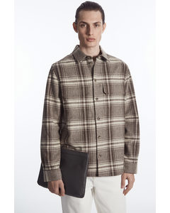 Checked Wool-flannel Overshirt Brown / Cream / Checked