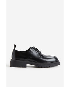 Chunky Derby Shoes Black