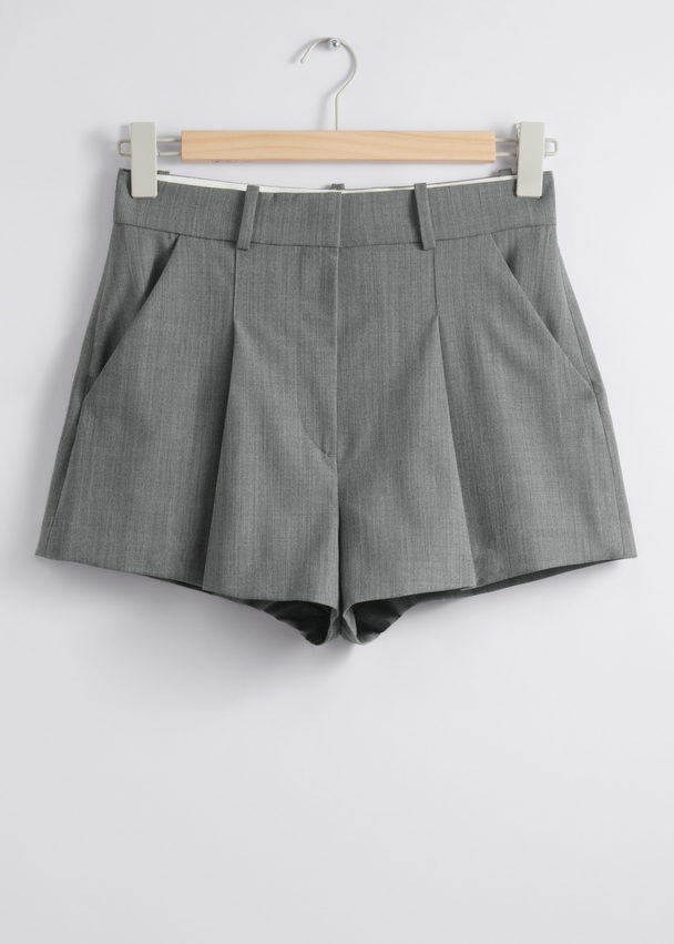 & Other Stories Tailored Shorts Grey
