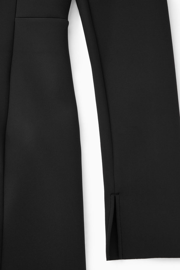 COS Square-neck Scuba Midi Dress Black