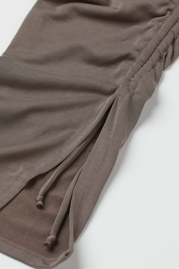 H&M Drawstring-detail Leggings Dark Grey