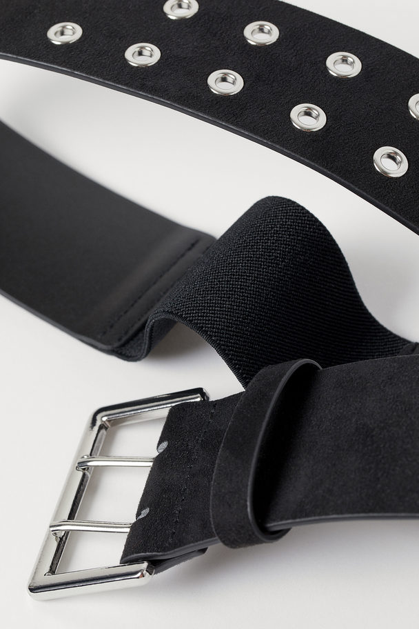 H&M Eyelet-detail Waist Belt Black