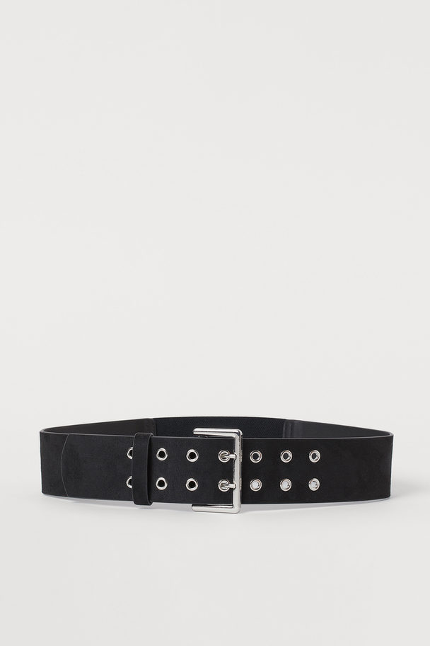 H&M Eyelet-detail Waist Belt Black