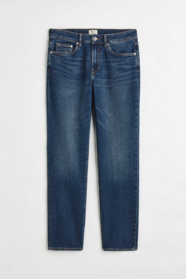 H&M Straight Regular Jeans Denim Blue