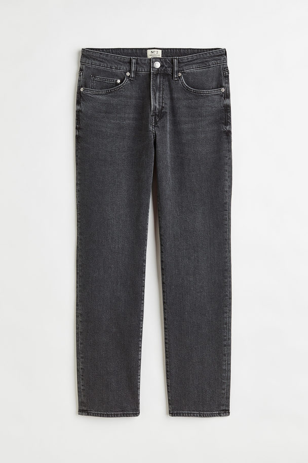 H&M Straight Regular Jeans Denimgrijs